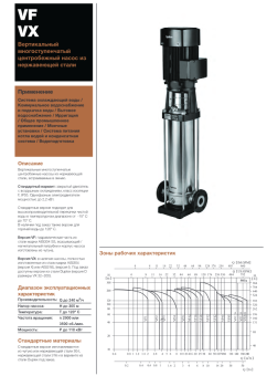 Вертикальный многоступенчатый насос Hydroo VX20-7R 0750 T 4069 5 2 IE3